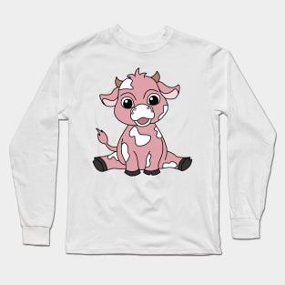 Pink cow Long Sleeve T-Shirt